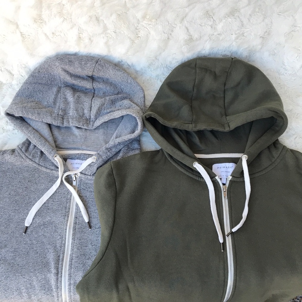EUC Two Primark Hoodies-Gray & Green SzXXL